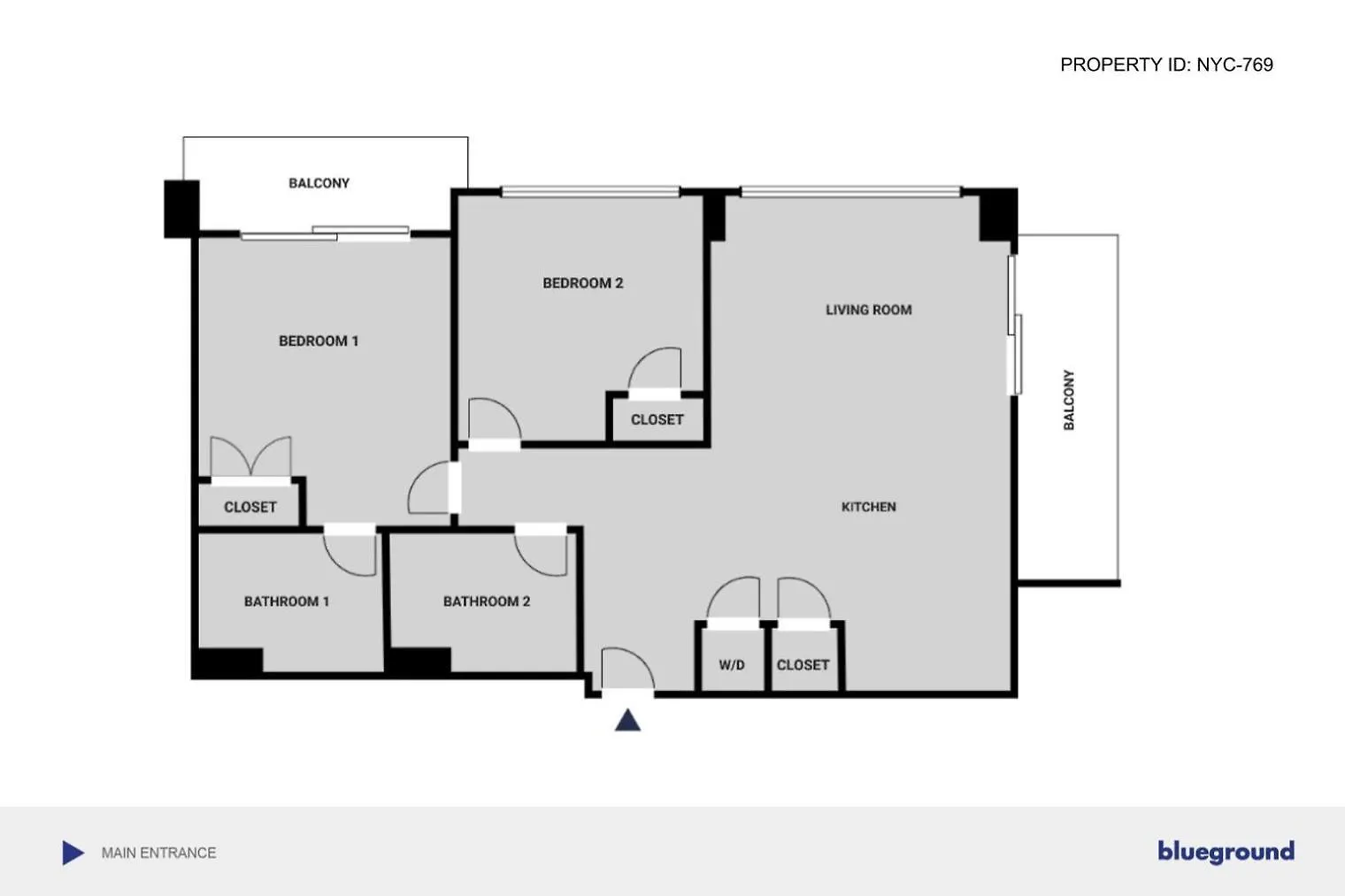 纽约Lic 2Br W Gym Dm Elevator Private Balcony Nyc-769公寓 公寓